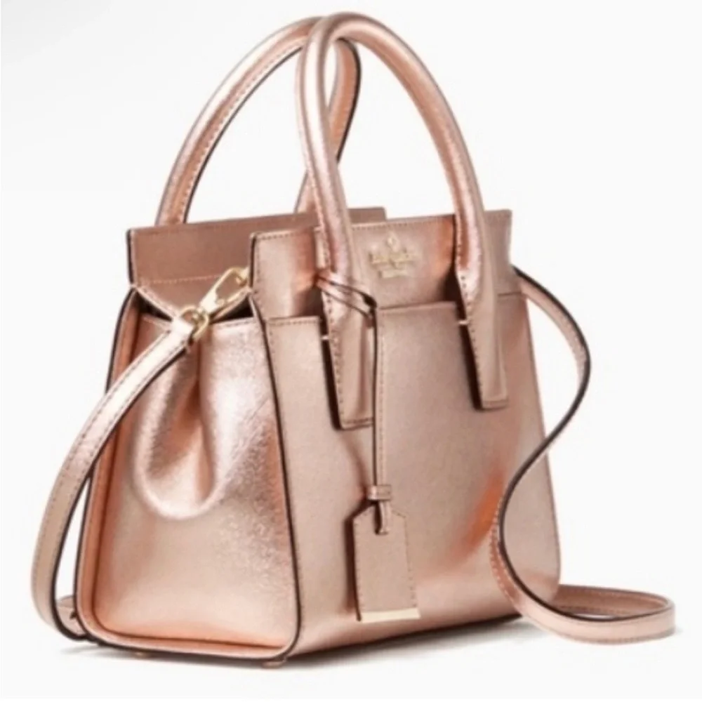 Kate Spade Metallic Rose Gold Tote Bag